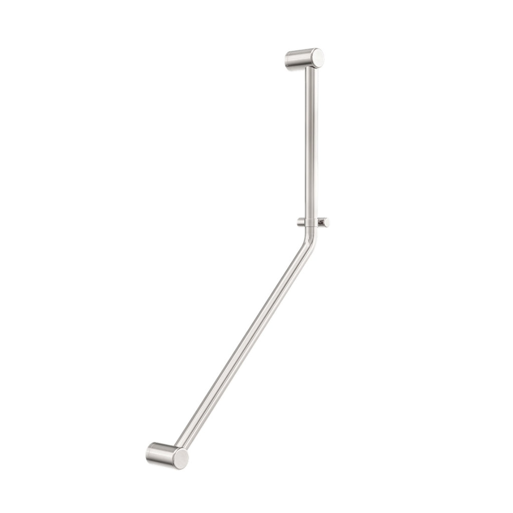 Nero Mecca Care 32mm Ambulant 45 Degree Bent Tube Grab Rail 450X650mm - Brushed Nickel - NRCR3245DBN