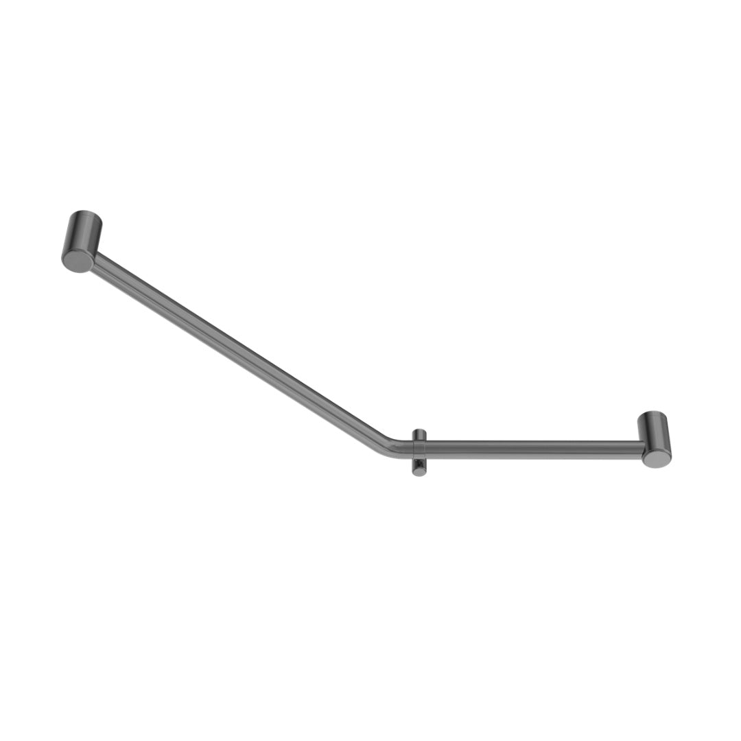 Nero Mecca Care 32mm Ambulant 45 Degree Bent Tube Grab Rail 450X650mm - Gun Metal - NRCR3245DGM