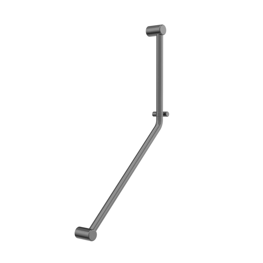 Nero Mecca Care 32mm Ambulant 45 Degree Bent Tube Grab Rail 450X650mm - Gun Metal - NRCR3245DGM
