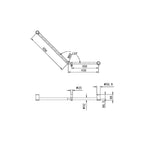 Nero Mecca Care 32mm Ambulant 45 Degree Bent Tube Grab Rail 450X650mm - Matte Black - NRCR3245DMB