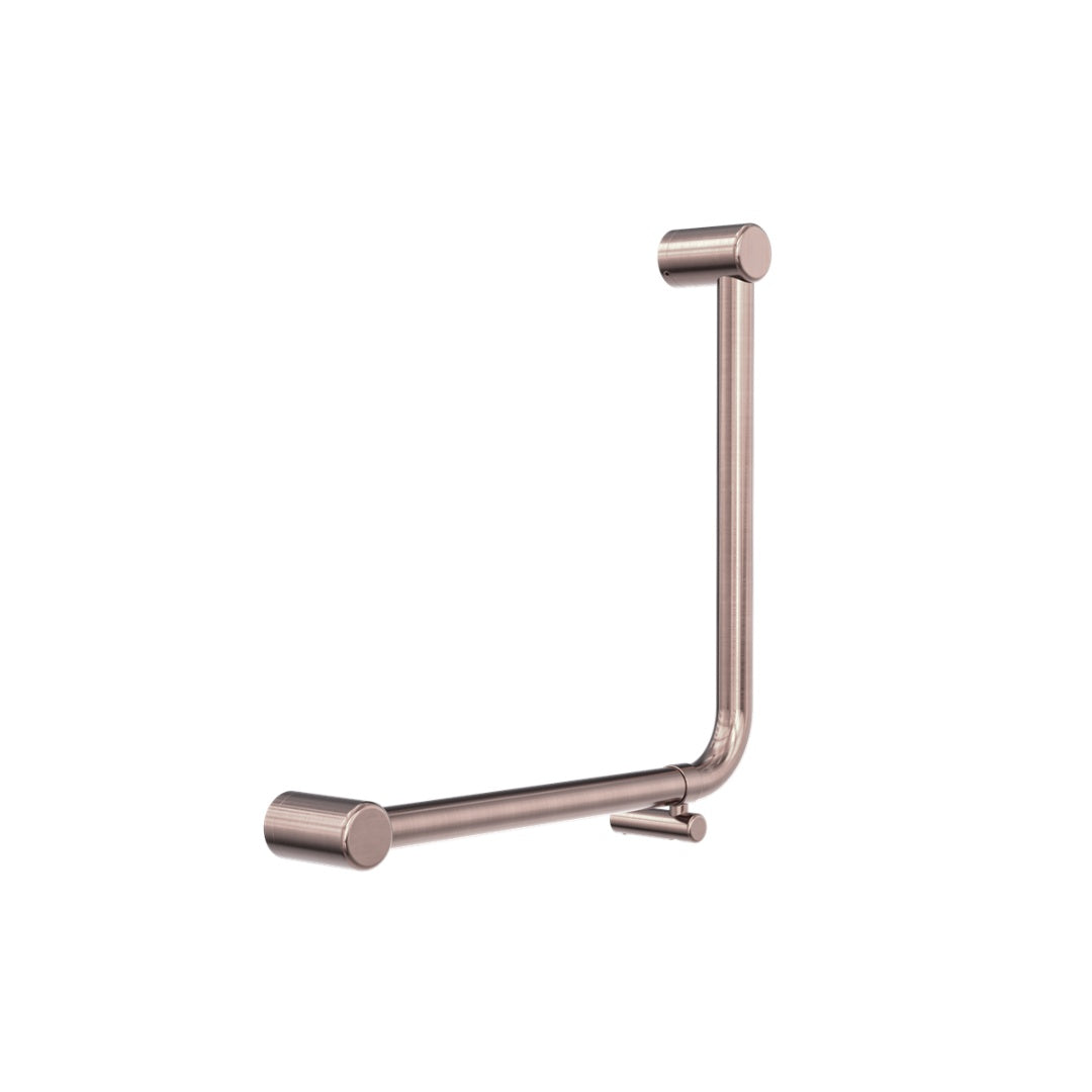 Nero Mecca Care 32mm Ambulant 90 Degree Bent Tube Grab Rail 450X450mm - Brushed Bronze - NRCR3290DBZ