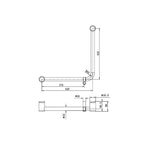 Nero Mecca Care 32mm Ambulant 90 Degree Bent Tube Grab Rail 450X450mm - Brushed Bronze - NRCR3290DBZ