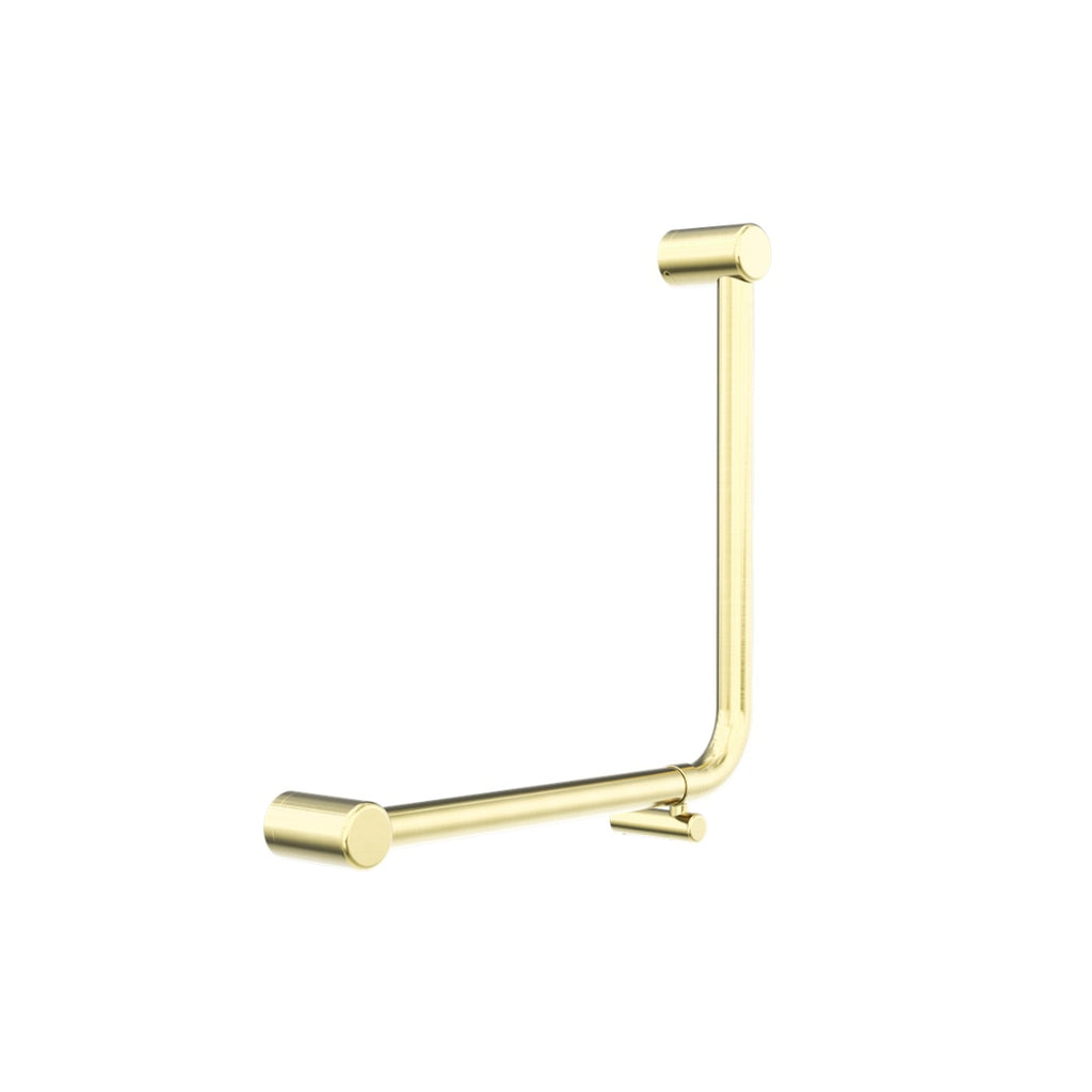 Nero Mecca Care 32mm Ambulant 90 Degree Bent Tube Grab Rail 450X450mm - Brushed Gold - NRCR3290DBG