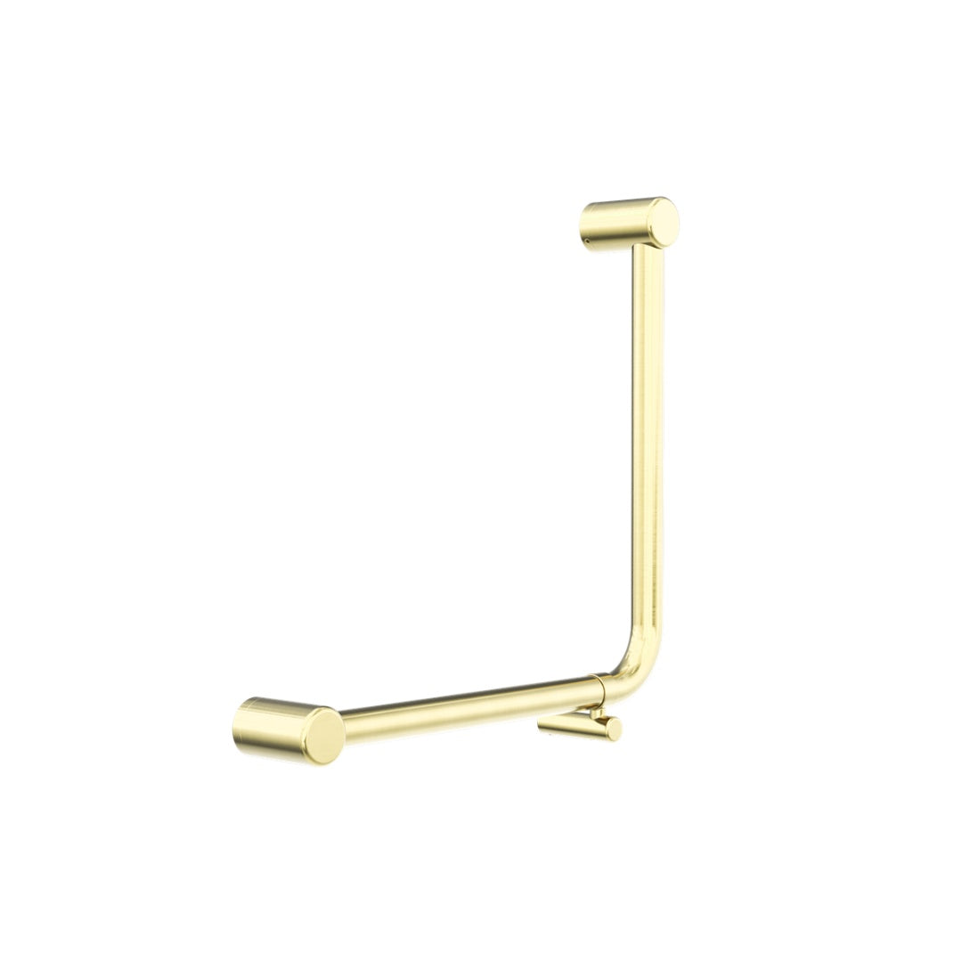 Nero Mecca Care 32mm Ambulant 90 Degree Bent Tube Grab Rail 450X450mm - Brushed Gold - NRCR3290DBG