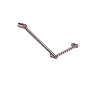 Nero Mecca Care 32mm Ambulant Toilet Grab Rail 45 Degree 750X450mm - Brushed Bronze - NRCR3245ABZ