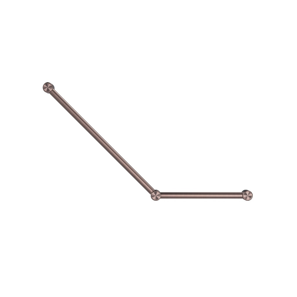 Nero Mecca Care 32mm Ambulant Toilet Grab Rail 45 Degree 750X450mm - Brushed Bronze - NRCR3245ABZ