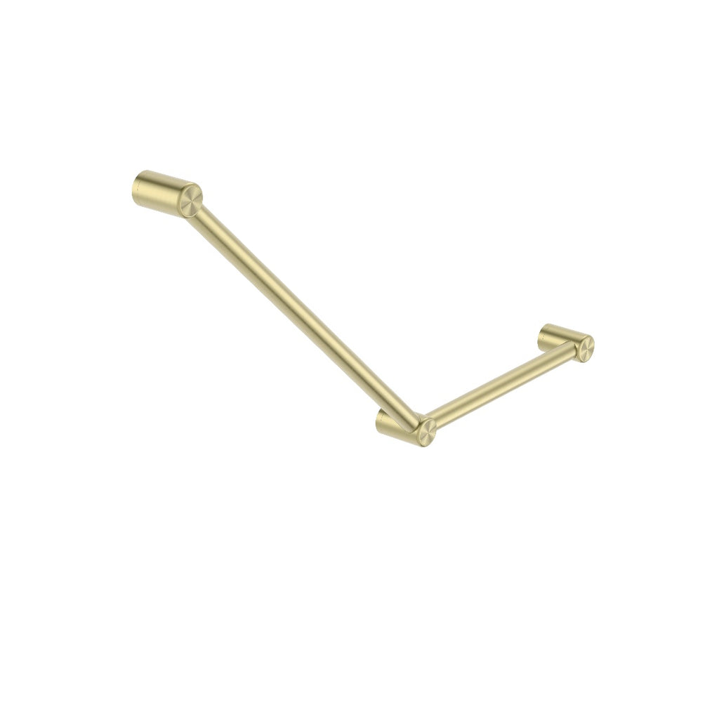 Nero Mecca Care 32mm Ambulant Toilet Grab Rail 45 Degree 750X450mm - Brushed Gold - NRCR3245ABG