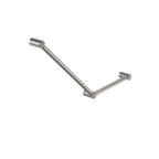 Nero Mecca Care 32mm Ambulant Toilet Grab Rail 45 Degree 750X450mm - Brushed Nickel - NRCR3245ABN