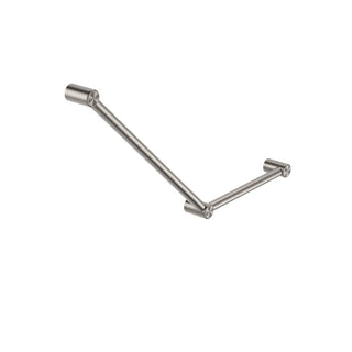 Nero Mecca Care 32mm Ambulant Toilet Grab Rail 45 Degree 750X450mm - Brushed Nickel - NRCR3245ABN
