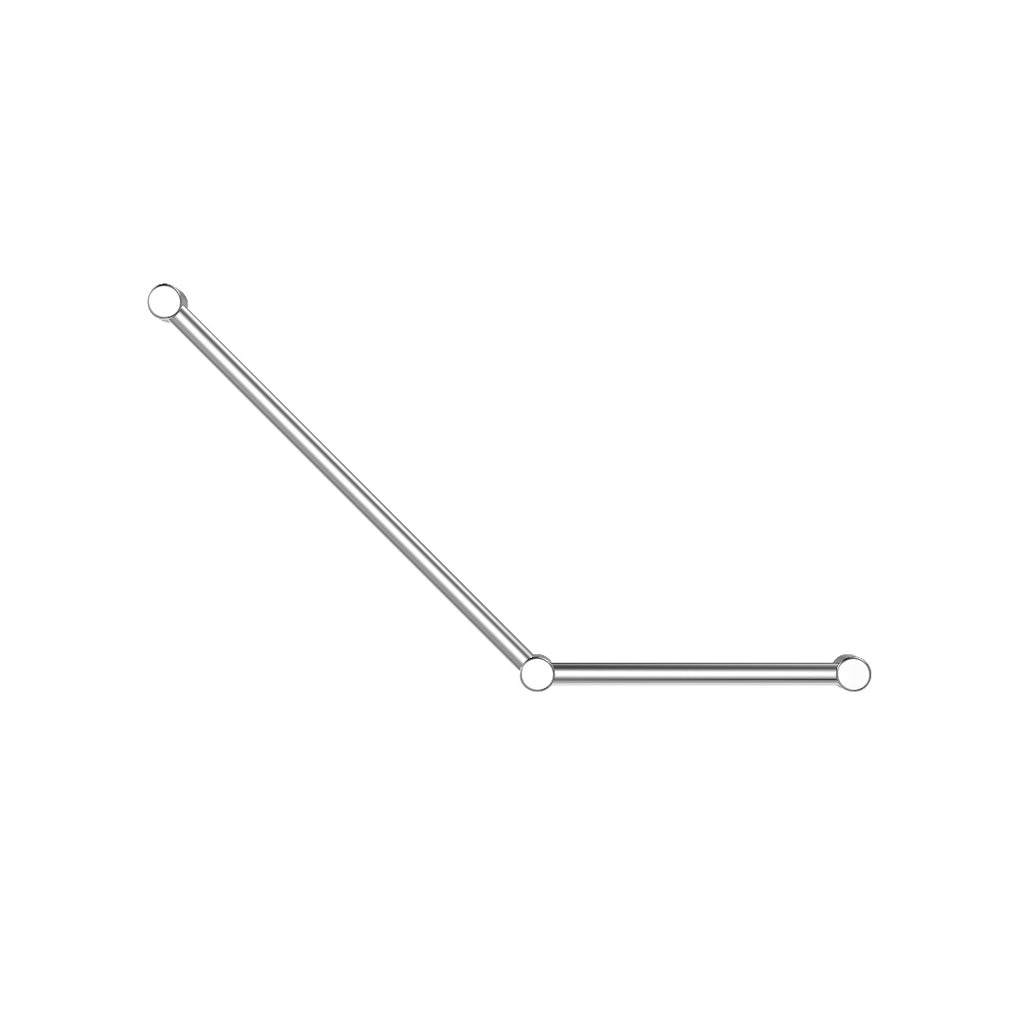 Nero Mecca Care 32mm Ambulant Toilet Grab Rail 45 Degree 750X450mm - Chrome - NRCR3245ACH