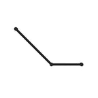 Nero Mecca Care 32mm Ambulant Toilet Grab Rail 45 Degree 750X450mm - Matte Black - NRCR3245AMB