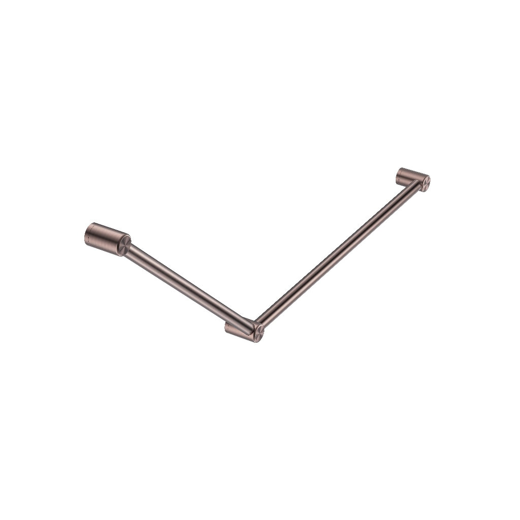 Nero Mecca Care 32mm Dda Grab Rail Set 45 Degree 750X900mm - Brushed Bronze - NRCR3245BZ