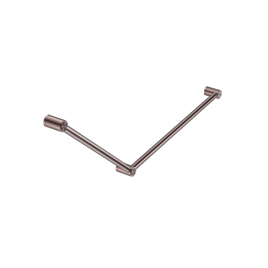 Nero Mecca Care 32mm Dda Grab Rail Set 45 Degree 750X900mm - Brushed Bronze - NRCR3245BZ