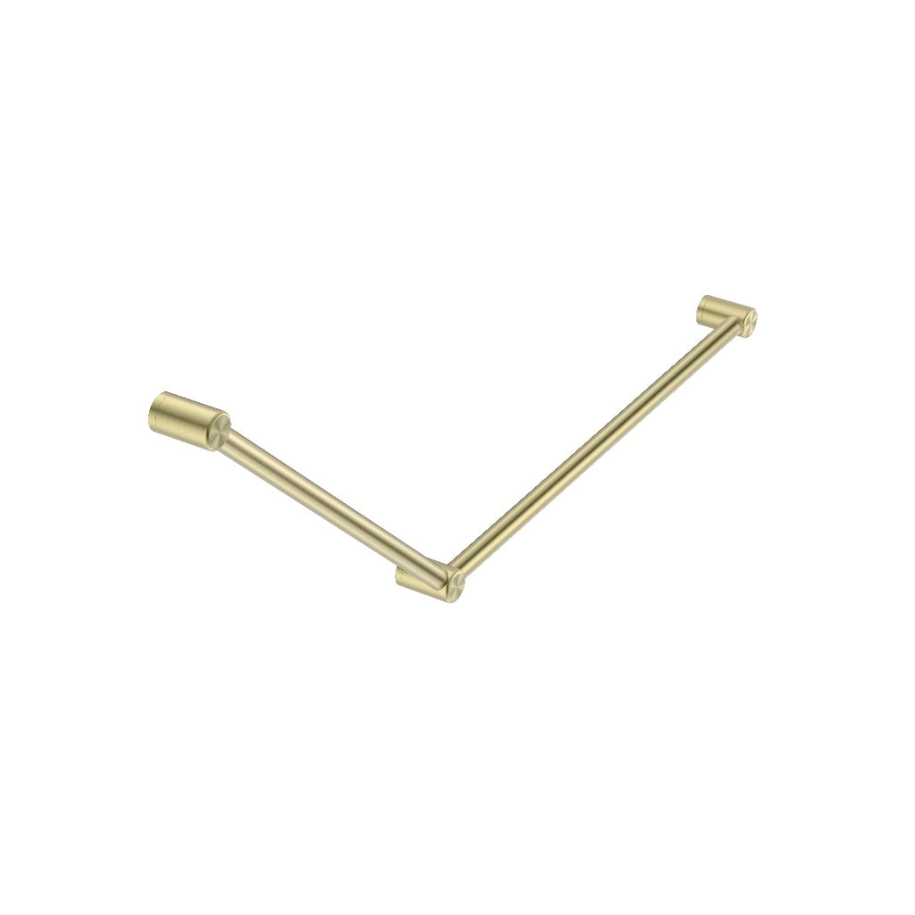 Nero Mecca Care 32mm Dda Grab Rail Set 45 Degree 750X900mm - Brushed Gold - NRCR3245BG