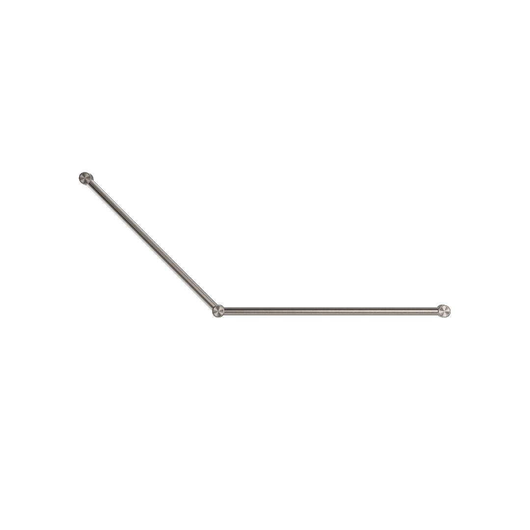 Nero Mecca Care 32mm Dda Grab Rail Set 45 Degree 750X900mm - Brushed Nickel - NRCR3245BN
