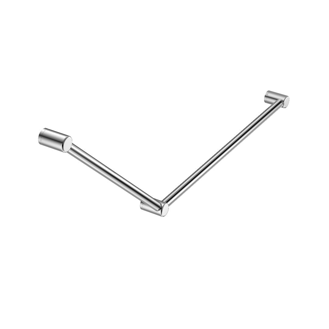 Nero Mecca Care 32mm Dda Grab Rail Set 45 Degree 750X900mm - Chrome - NRCR3245CH