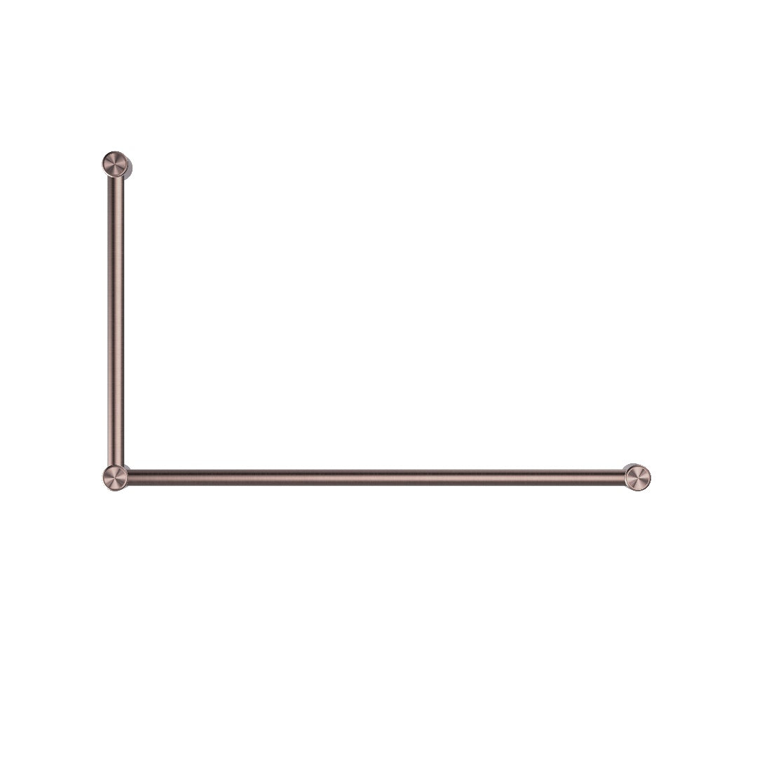 Nero Mecca Care 32mm Dda Grab Rail Set 90 Degree 600X1000mm - Brushed Bronze - NRCR3290BZ