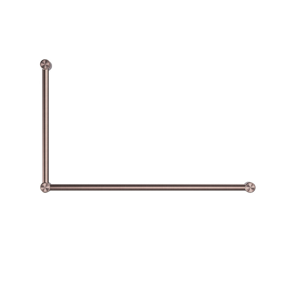 Nero Mecca Care 32mm Dda Grab Rail Set 90 Degree 600X1000mm - Brushed Bronze - NRCR3290BZ