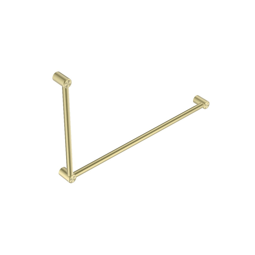 Nero Mecca Care 32mm Dda Grab Rail Set 90 Degree 600X1000mm - Brushed Gold - NRCR3290BG