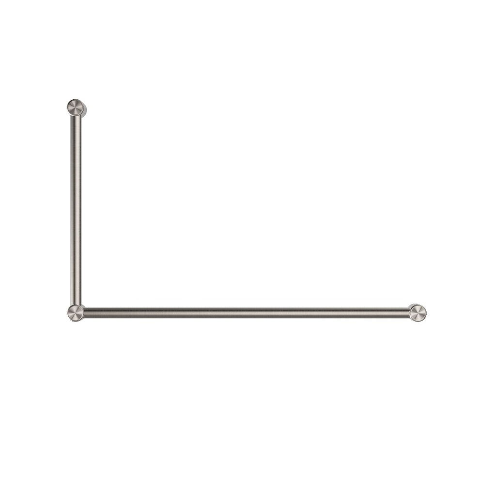 Nero Mecca Care 32mm Dda Grab Rail Set 90 Degree 600X1000mm - Brushed Nickel - NRCR3290BN