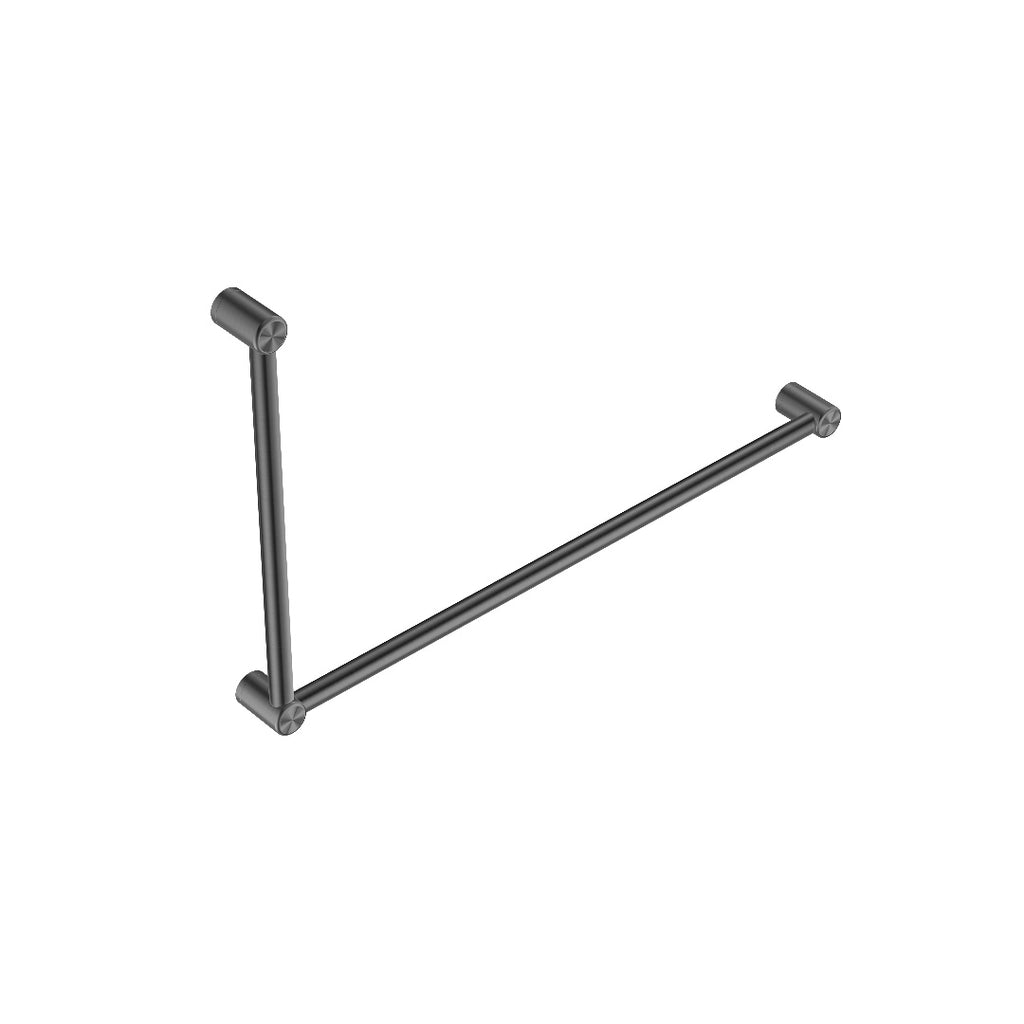 Nero Mecca Care 32mm Dda Grab Rail Set 90 Degree 600X1000mm - Gun Metal - NRCR3290GM