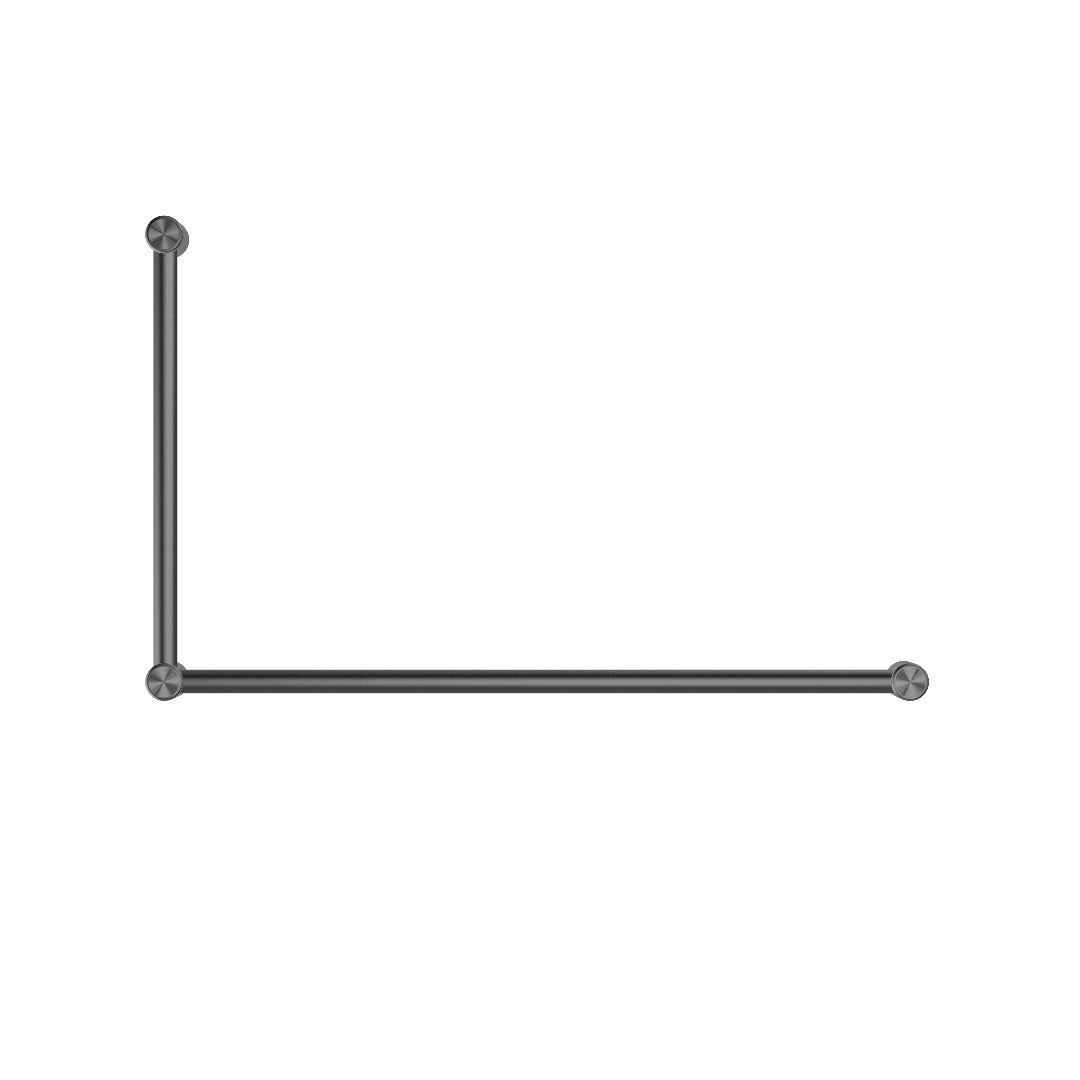 Nero Mecca Care 32mm Dda Grab Rail Set 90 Degree 600X1000mm - Gun Metal - NRCR3290GM