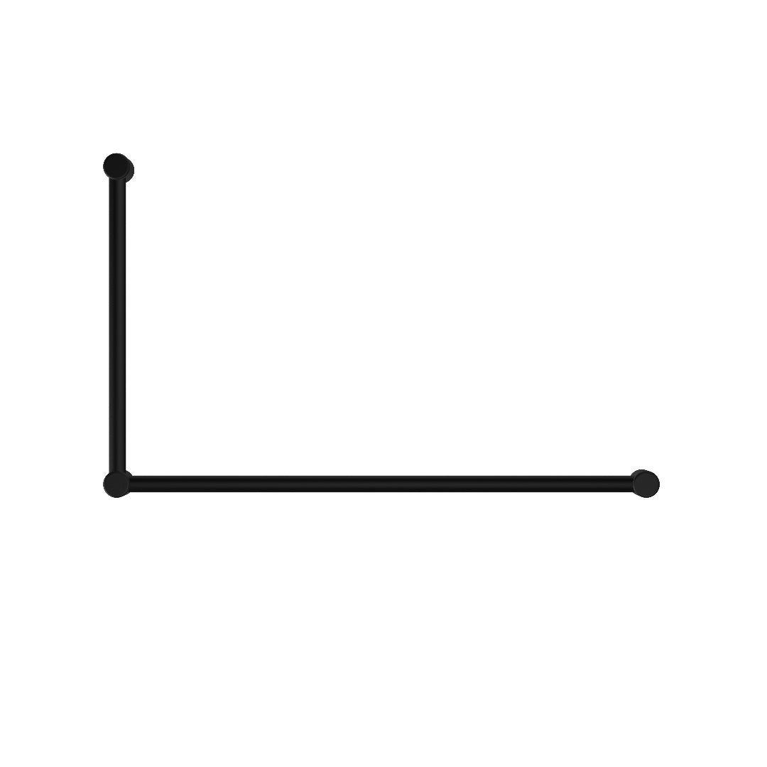Nero Mecca Care 32mm Dda Grab Rail Set 90 Degree 600X1000mm - Matte Black - NRCR3290MB