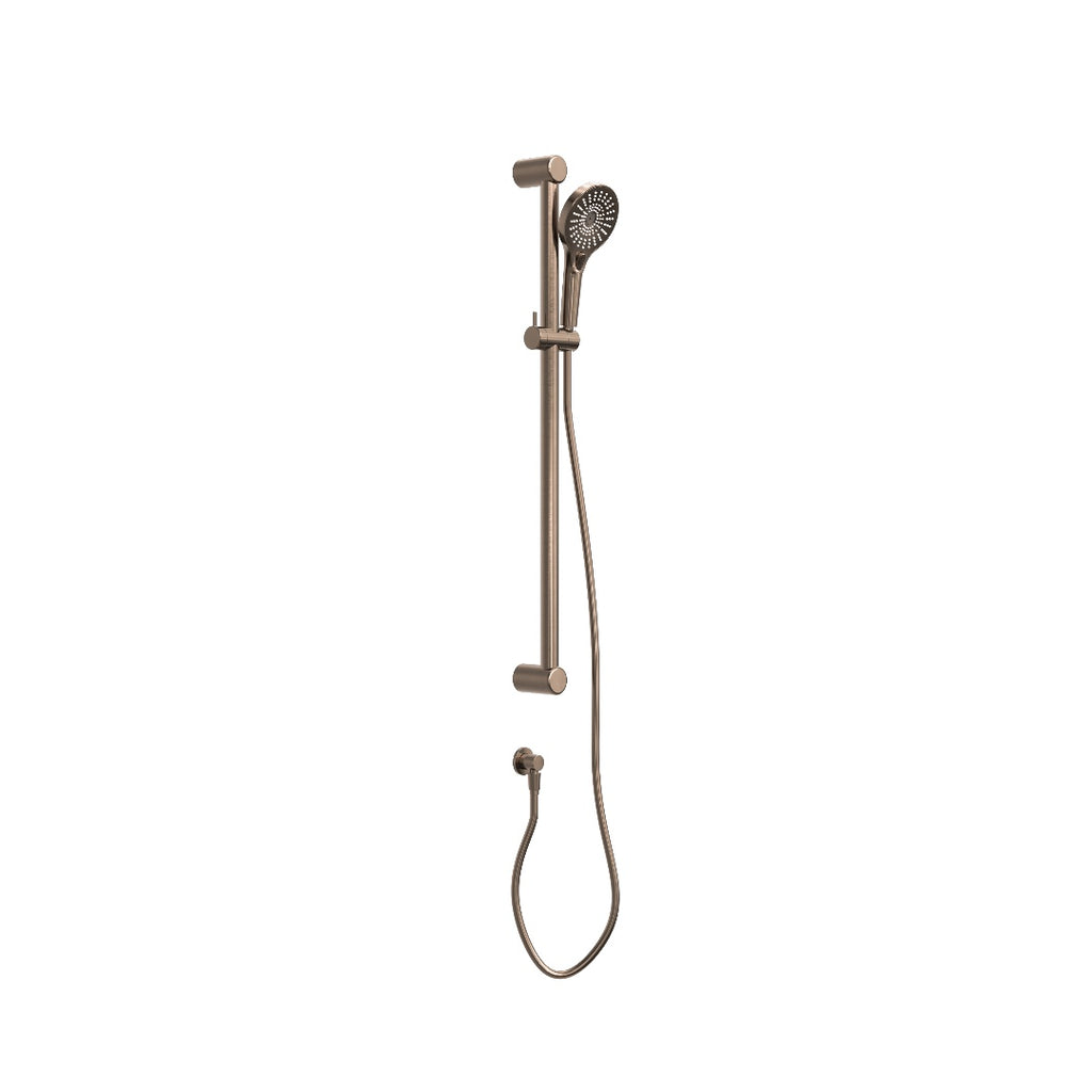 Nero Mecca Care 32mm Grab Rail And Adjustable Shower Rail Set 900mm - Brushed Bronze - NRCS005BZ