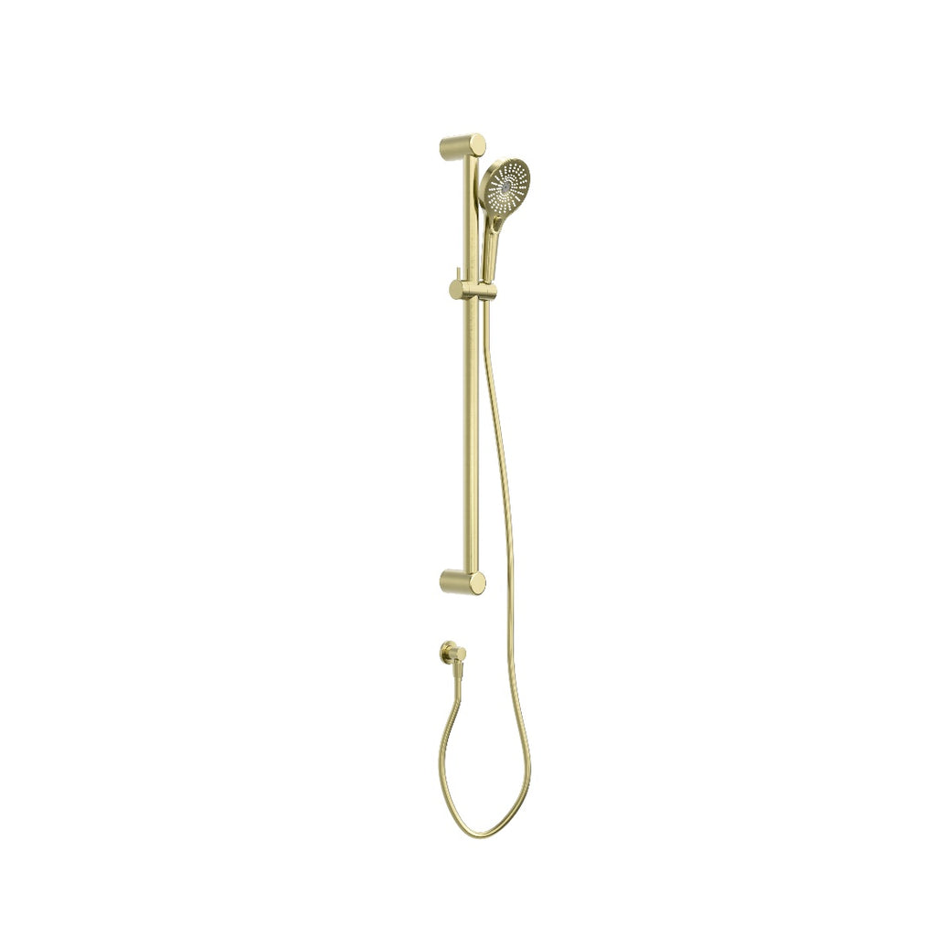 Nero Mecca Care 32mm Grab Rail And Adjustable Shower Rail Set 900mm - Brushed Gold - NRCS005BG
