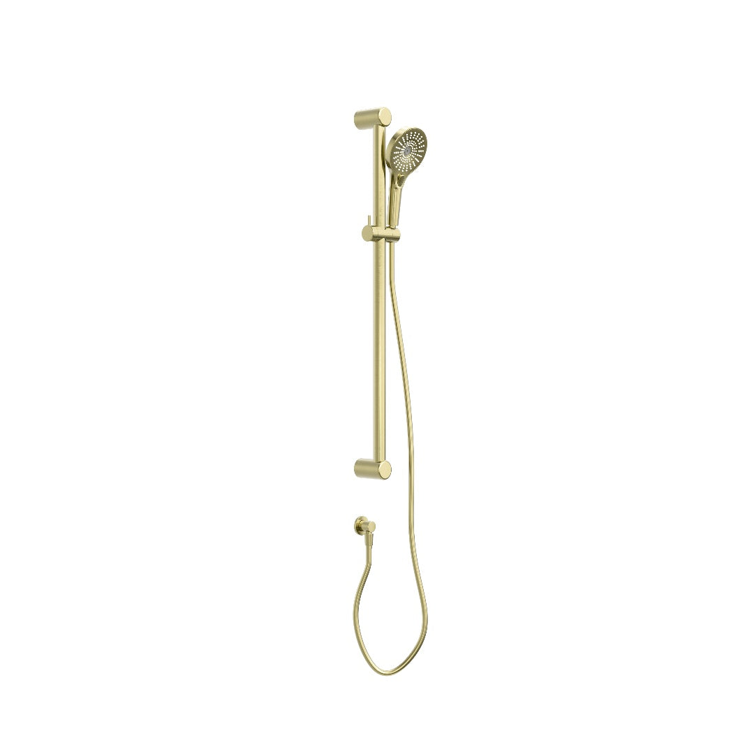 Nero Mecca Care 32mm Grab Rail And Adjustable Shower Rail Set 900mm - Brushed Gold - NRCS005BG
