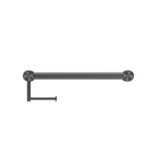 Nero Mecca Care 32mm Grab Rail With Toilet Roll Holder 450mm - Gun Metal - NRCR3218AGM