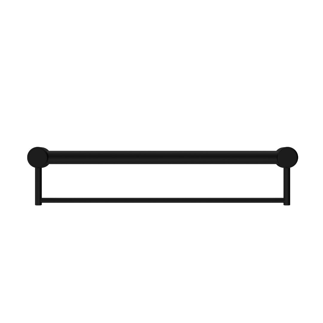 Nero Mecca Care 32mm Grab Rail With Towel Holder 300mm - Matte Black - NRCR3212BMB