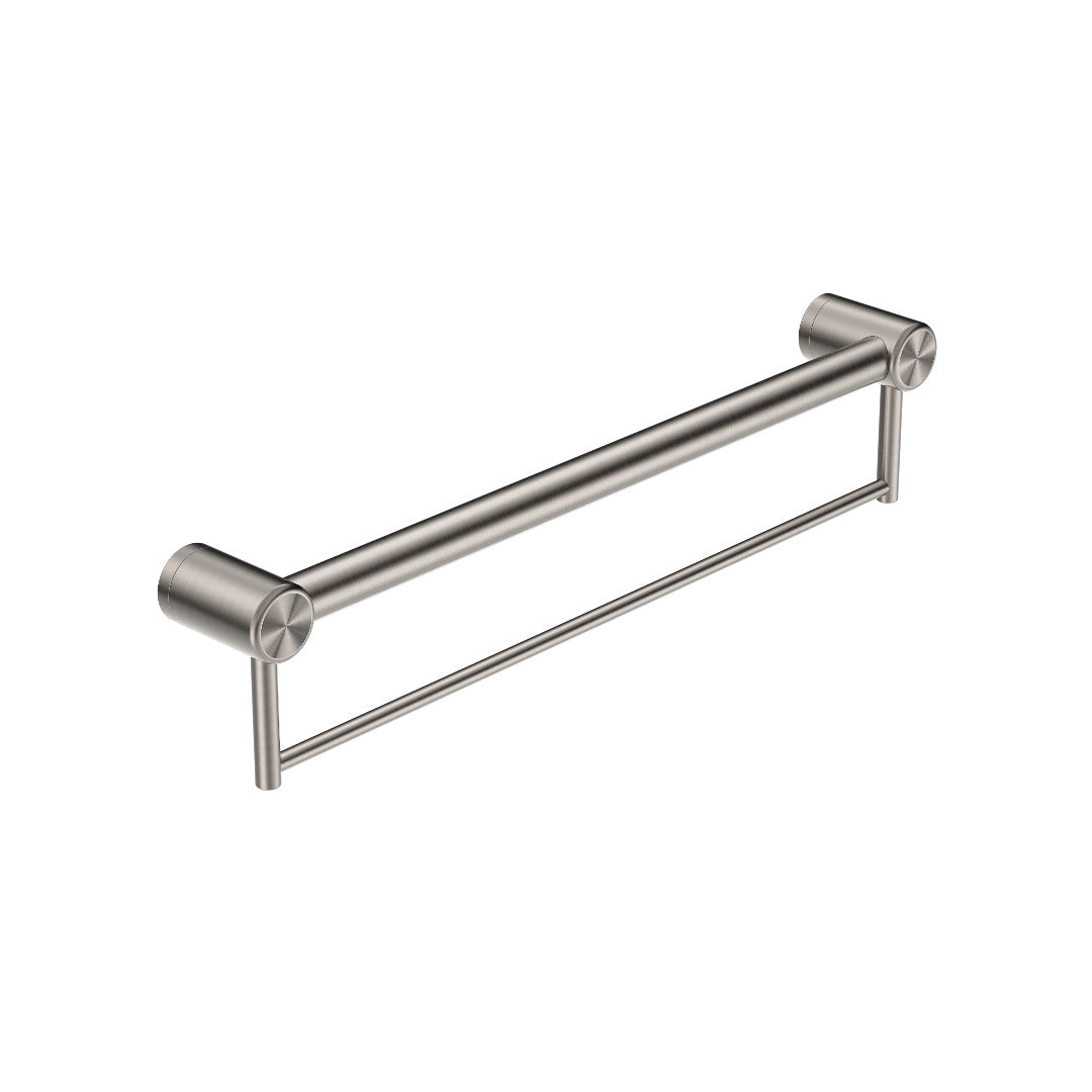 Nero Mecca Care 32mm Grab Rail With Towel Holder 900mm - Brushed Nickel - NRCR3230BBN