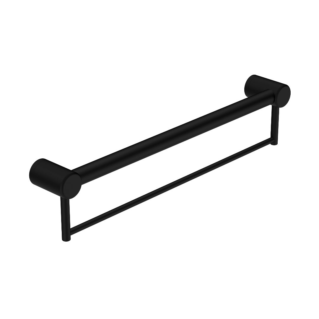 Nero Mecca Care 32mm Grab Rail With Towel Holder 900mm - Matte Black - NRCR3230BMB