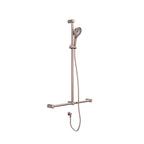 Nero Mecca Care 32mm T Bar Grab Rail And Adjustable Shower Set 1100X750mm - Brushed Bronze - NRCS006BZ