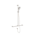 Nero Mecca Care 32mm T Bar Grab Rail And Adjustable Shower Set 1100X750mm - Brushed Nickel - NRCS006BN