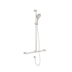 Nero Mecca Care 32mm T Bar Grab Rail And Adjustable Shower Set 1100X750mm - Brushed Nickel - NRCS006BN