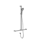 Nero Mecca Care 32mm T Bar Grab Rail And Adjustable Shower Set 1100X750mm - Chrome - NRCS006CH