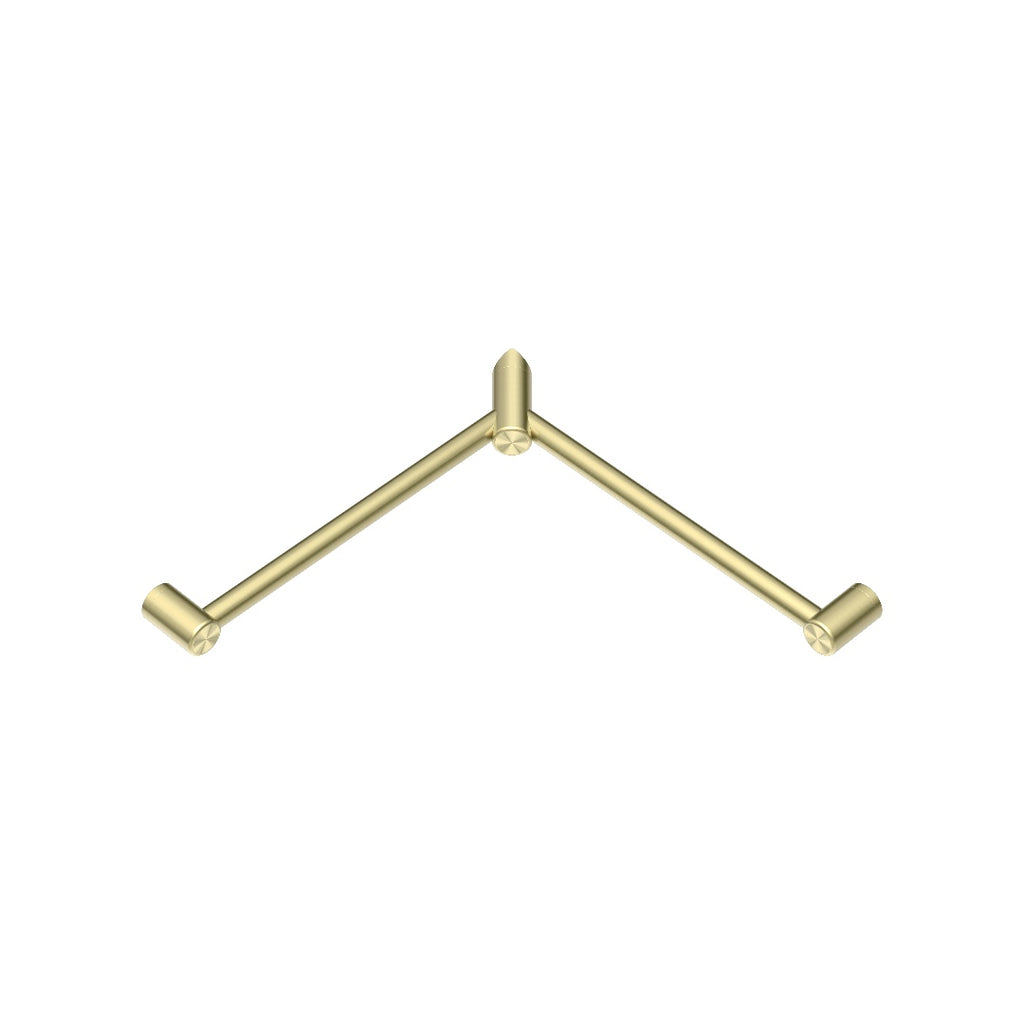 Nero Mecca Care 32mm Wrap Around Corner Grab Rail 600X600mm - Brushed Gold - NRCR3290WBG