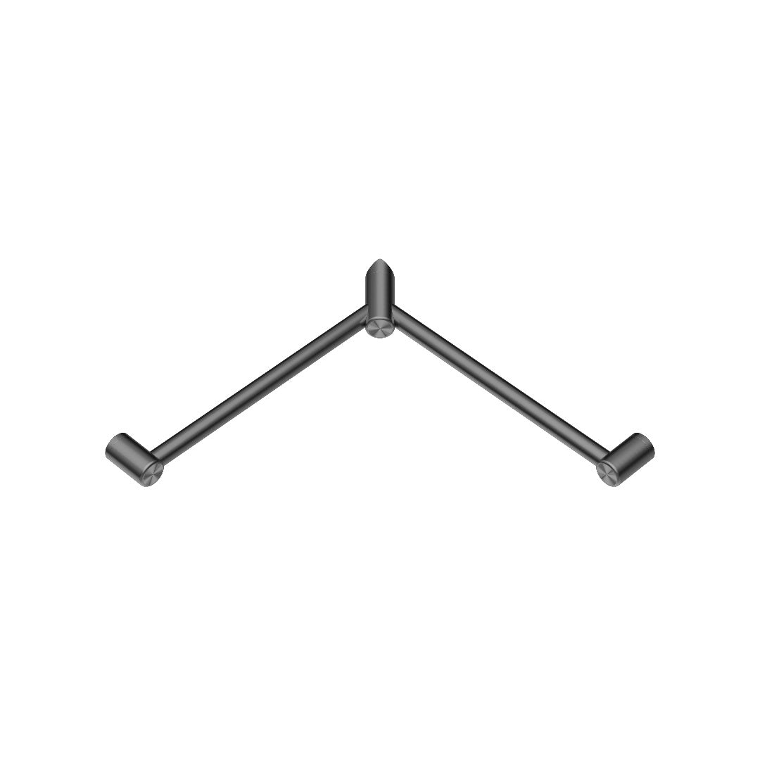 Nero Mecca Care 32mm Wrap Around Corner Grab Rail 600X600mm - Gun Metal - NRCR3290WGM