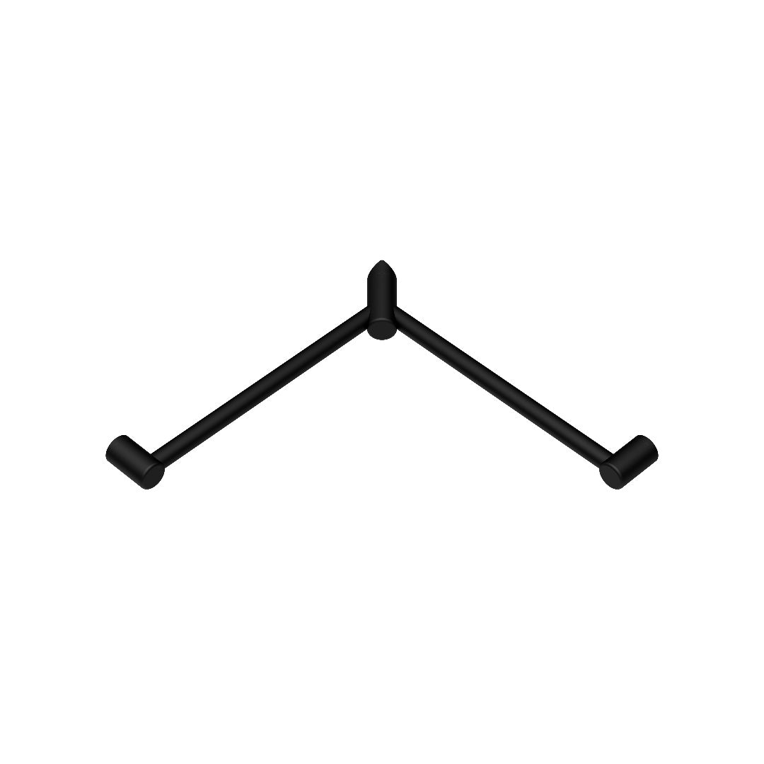 Nero Mecca Care 32mm Wrap Around Corner Grab Rail 600X600mm - Matte Black - NRCR3290WMB