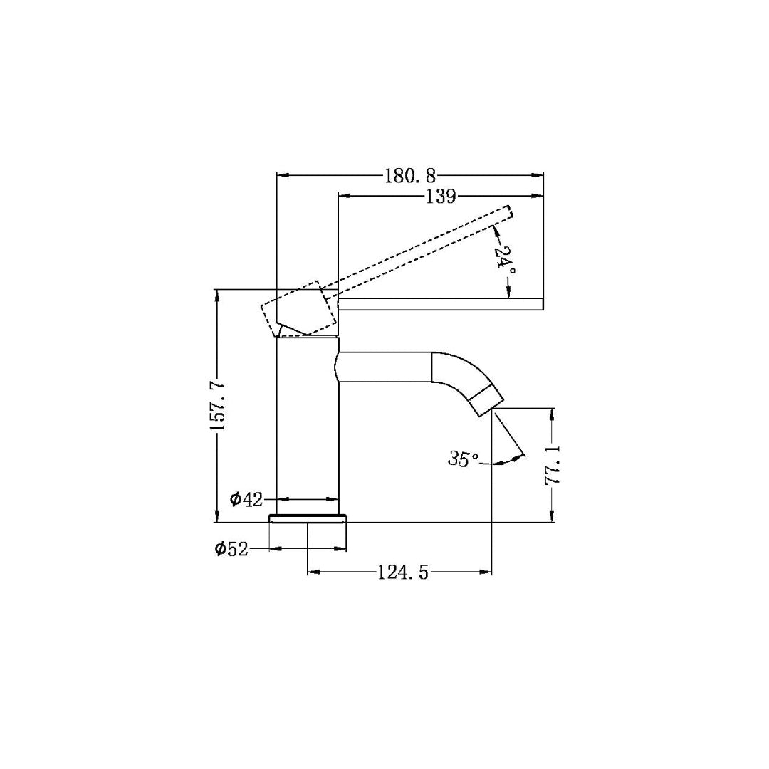 Nero Mecca Care Basin Mixer - Brushed Bronze - NR221901dBZ