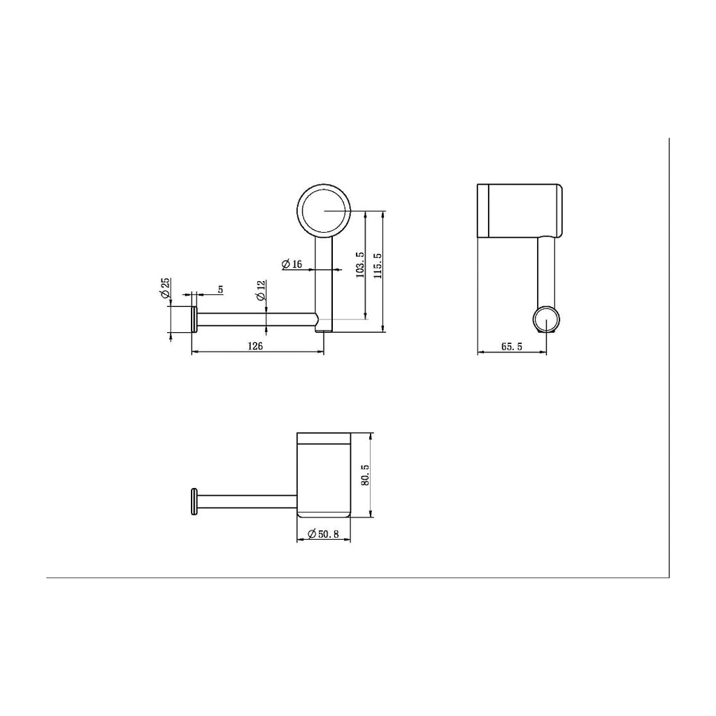 Nero Mecca Care Heavy Duty Toilet Roll Holder - Gun Metal - NRCR3286GM
