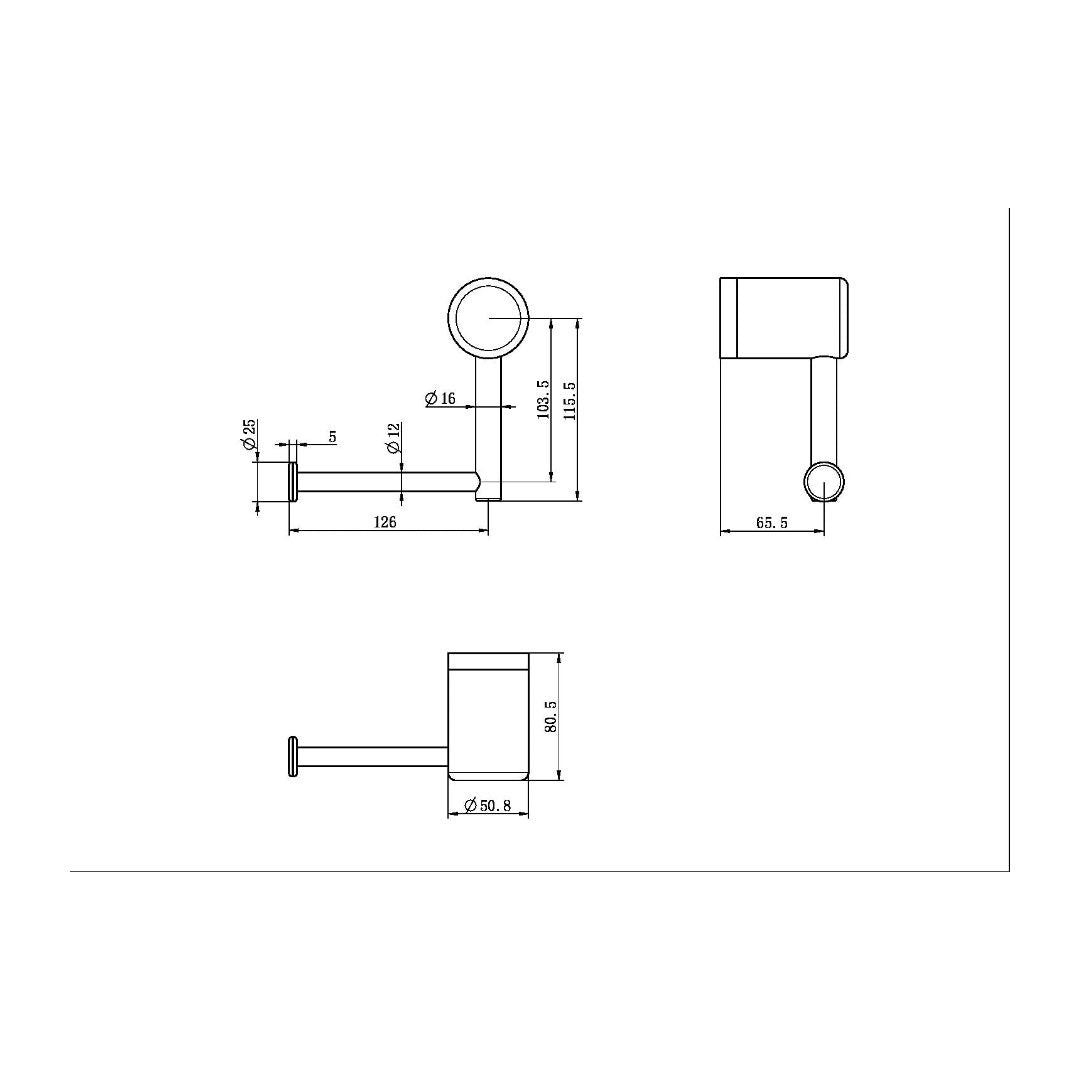 Nero Mecca Care Heavy Duty Toilet Roll Holder - Gun Metal - NRCR3286GM