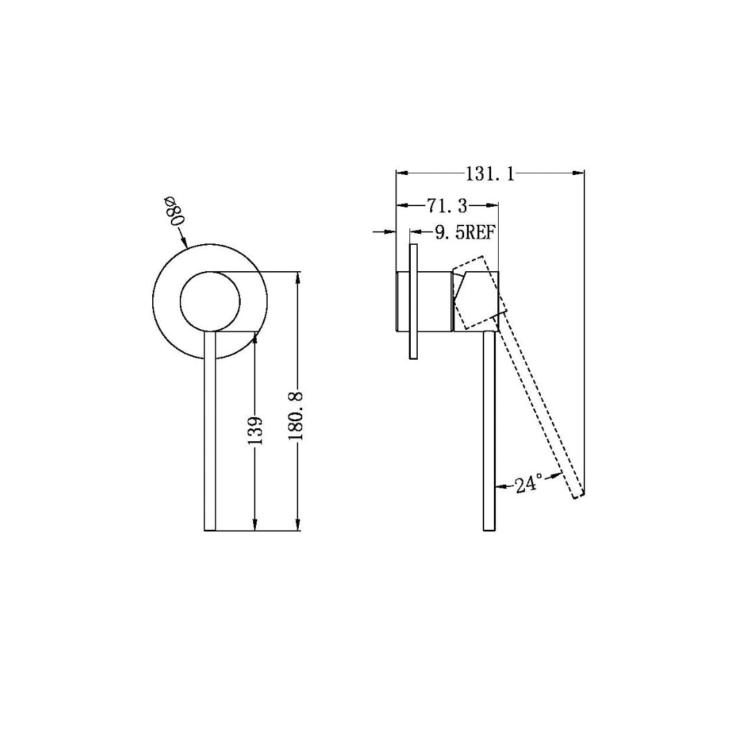 Nero Mecca Care Shower Mixer Includes In-Wall Body - Brushed Bronze - NR221911xBZ