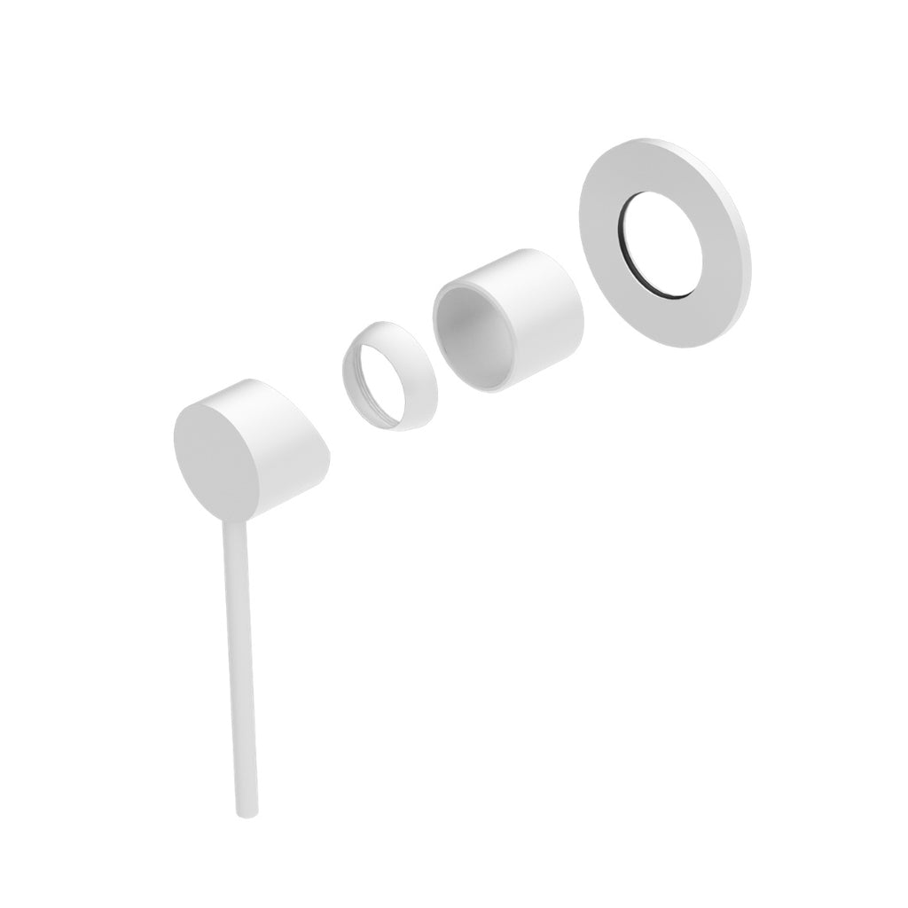 Nero Mecca Care Shower Mixer Includes In-Wall Body - Matte White - NR221911xMW