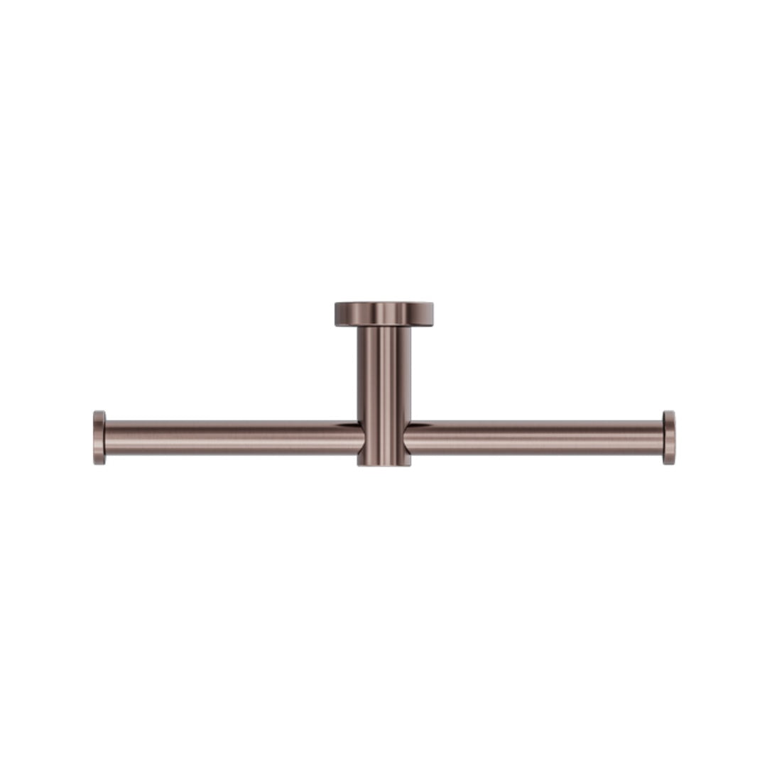 Nero Mecca Double Toilet Roll Holder - Brushed Bronze - NR1986DBZ