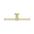Nero Mecca Double Toilet Roll Holder - Brushed Gold - NR1986DBG