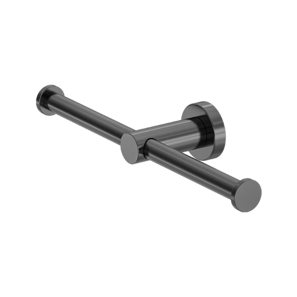 Nero Mecca Double Toilet Roll Holder - Gun Metal - NR1986DGM