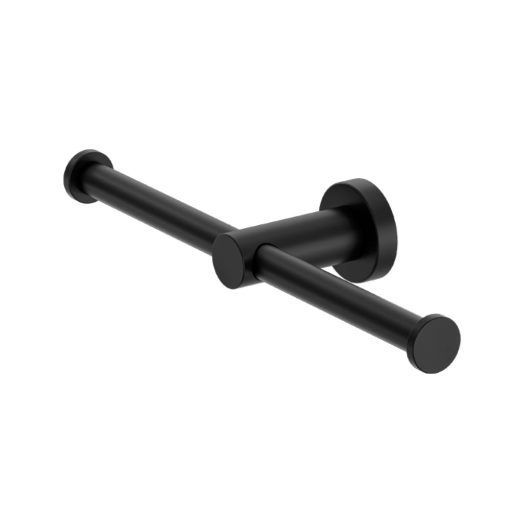 Nero Mecca Double Toilet Roll Holder - Matte Black - NR1986DMB
